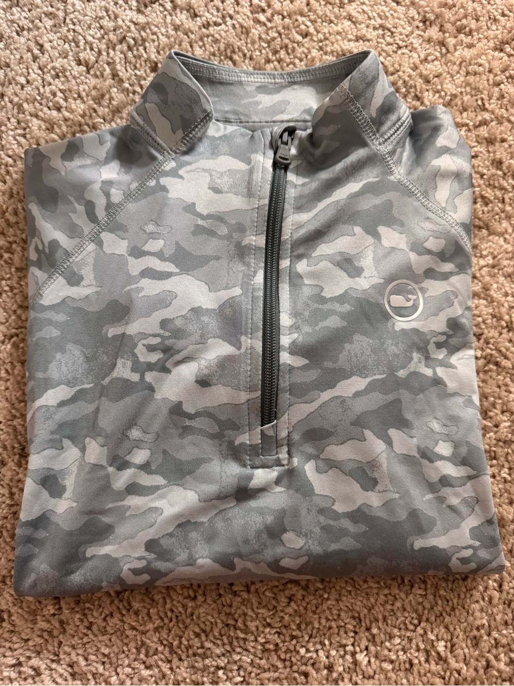 Vineyard Vines Gray Camo Pullover Half-Zip